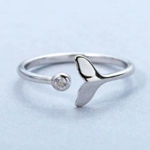 NEW 925 STERLING SILVER PLATED MERMAID RING